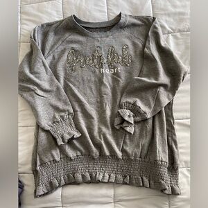 Grateful heart sequin detail sweatshirt